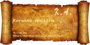 Kerekes Ancilla névjegykártya